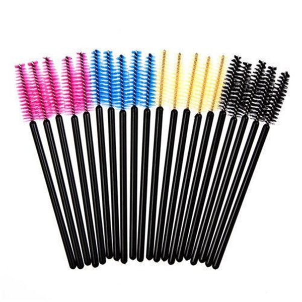 DHL gratuito in stock 50 pezzi 50 pezzi Mascara Mascara Applicatore Brush Brush Brush Crening Creening Strumenti per la cura degli occhi per la cura degli occhi