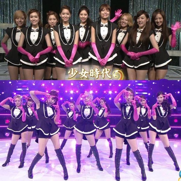 2018 wholesale star with a snsd song suit collar cheerleading dance