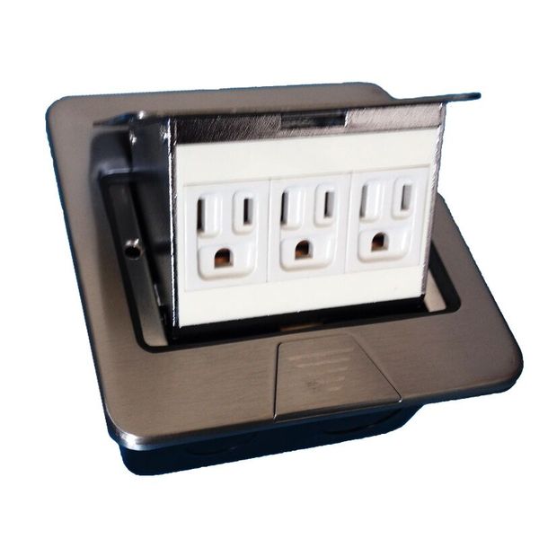 Aço inoxidável ultra fino Cor de prata Três UE / Reino Unido / EUA / México / Canadá / Japão Standard Power Potion Socket RJ45 USB Telefone Conector