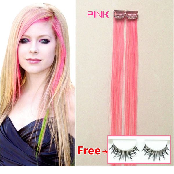 Pink Hair Mix Colour Pack Cheap Clip In Human Hair Extension Remy