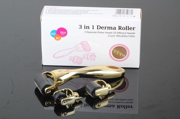 DNS 180 600 1200 Aghi 3in1 Kit Dermaroller Microneedle Derma Roller 3in1