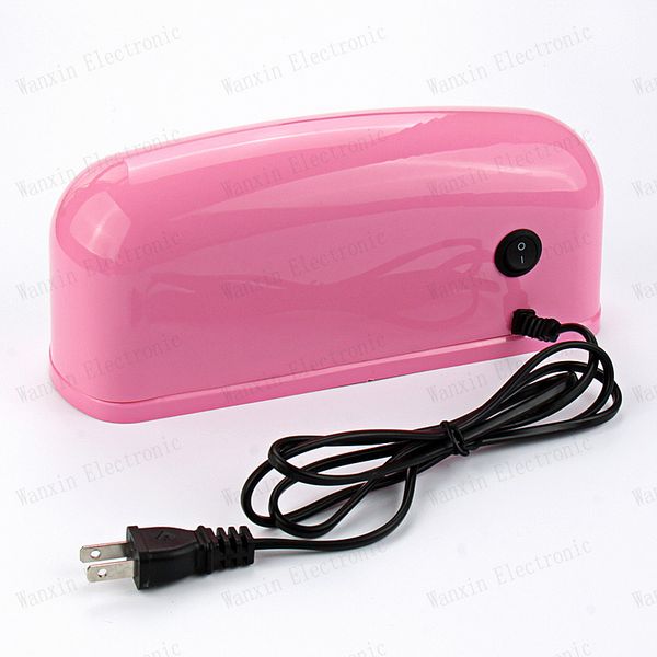 

wholesale-9w pink nail art uv gel curing lamp dryer light pro