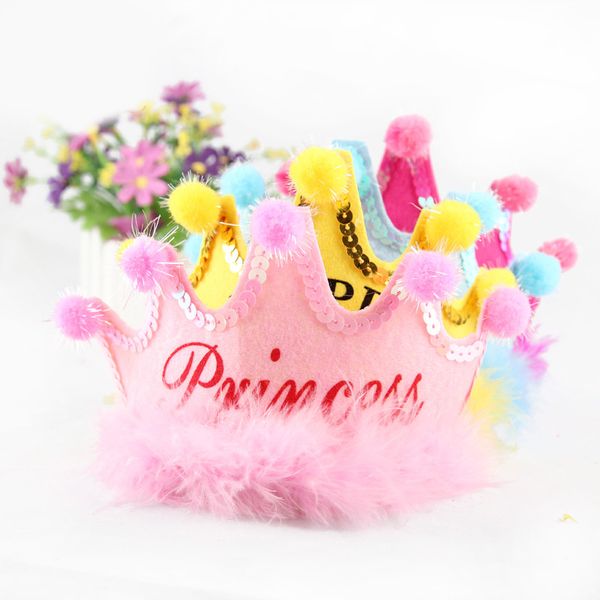 

Multi Colors Birthday Party Kids Hat Headband Princess/Prince Imperial Crown Cosplay Props Carnival Masquerade Performance Decoration 20pcs