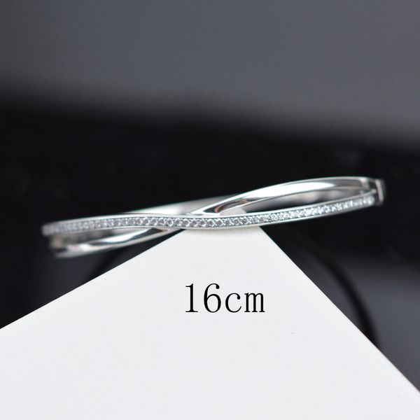 

dorapang authentic 925 sterling silver double ring crystal bangle diy bracelet fit european charms beads women birthday gift, Black