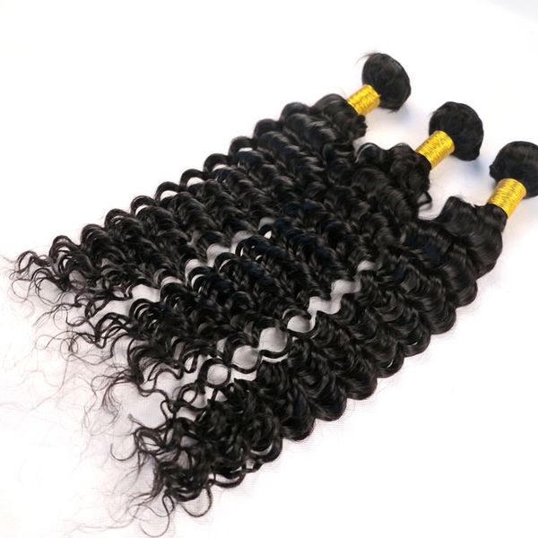 

unprocessed brazilian virgin hair weaves human hair bundles deep curly 8-34inch peruvian indian mongolian cambodian human hair extensions, Black