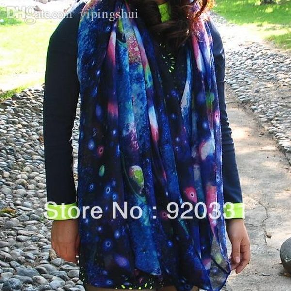 

оптовый-минимальный заказ usd15.0 (mix order) бесплатная доставка мода высокое качество harajuku galaxy печатных хлопок женщин шеи carf, Blue;gray