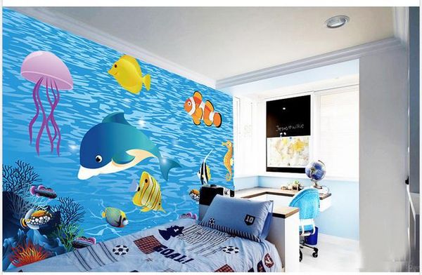 

customize wallpaper the fish in the ocean backdrop mural children's room 3d mural wallpaper 285