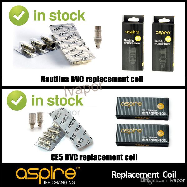 

В наличии оригинальные Aspire BVC замена катушки для Aspire CE5 S ET s и Aspire Nautilus замена катушки бесплатная доставка
