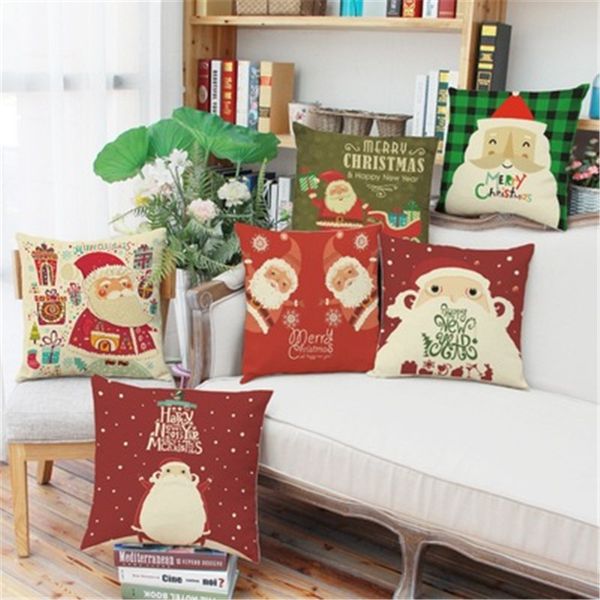 Christmas Pillow Case Festival Decorative Pillow Cover Car Sofa
