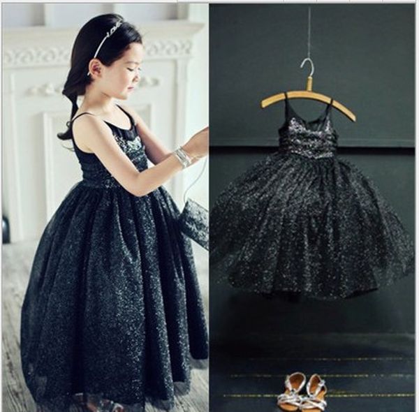 

2019 girls princess dress chlidren sequins suspender tulle tutu dress girls pageant party formal prom dresses kids boutique clothes, Red;yellow