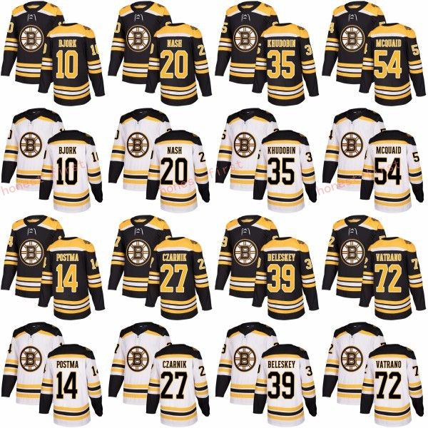 

Boston Bruins Jerseys 2018 New 54 Adam McQuaid 10 Anders Bjork 14 Paul Postma 20 Riley Nash Jersey Black White 27 Austin Czarnik