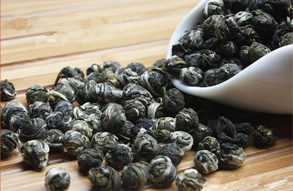 

preference 250g chinese organic green tea jasmine flower raw tea tight circle shape new spring tea healthy green food