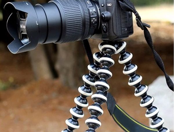 Supporto per treppiede flessibile per polpo grande Gorillapod 1/4 e 3/8 Vite per fotocamera digitale PER DV Canon Nikon