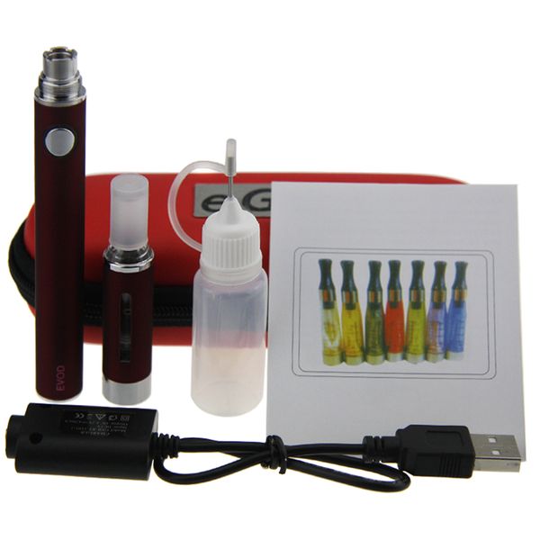 

MT3 EVOD Starter Kit EVOD Battery MT3 Atomizer E Cigarette EVOD MT3 zipper case kit with eGo Case DHL Free shipping