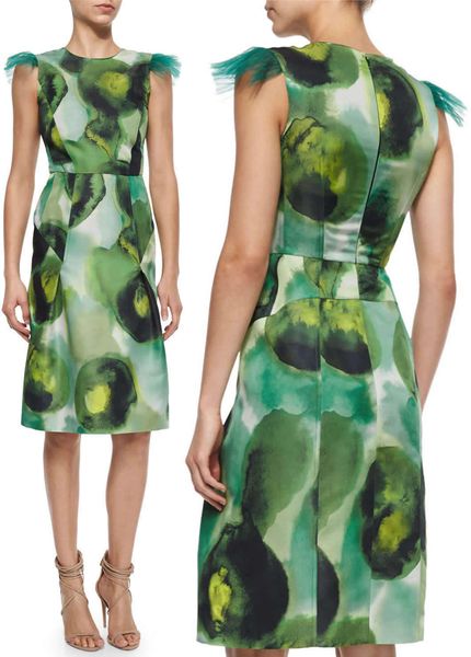 

ink sponge floral-print women dress sleeveless covered shoulders dresses 15101522, Black;gray