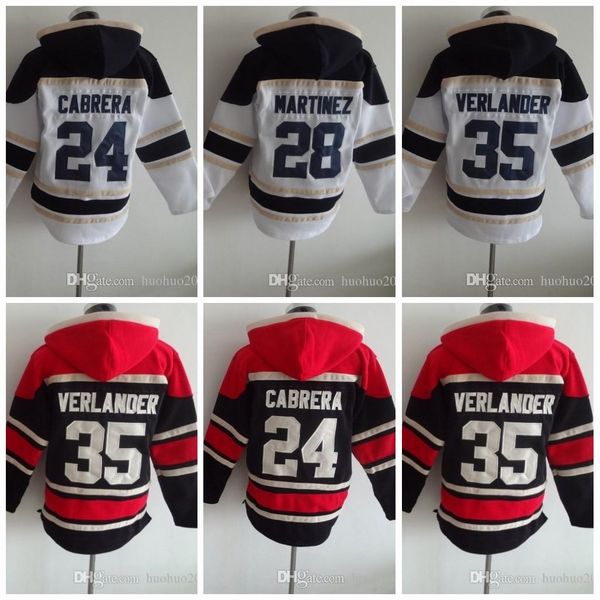 

2017 Baseball Hoodies #24 Miguel Cabrera #28 JD Martinez 35 Justin Verlander Hoodie Jerseys