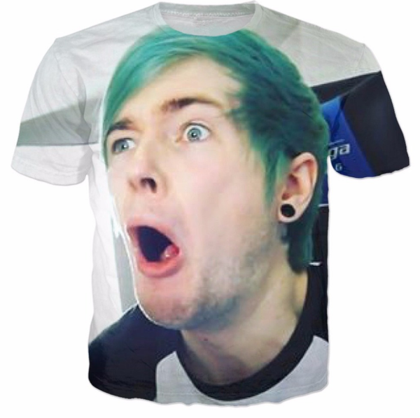 

новейшая мода мужчины / женщины dantdm dantdm реальная жизнь летний стиль смешной унисекс 3d печати повседневная футболка s - - - 5xl aa703, White;black