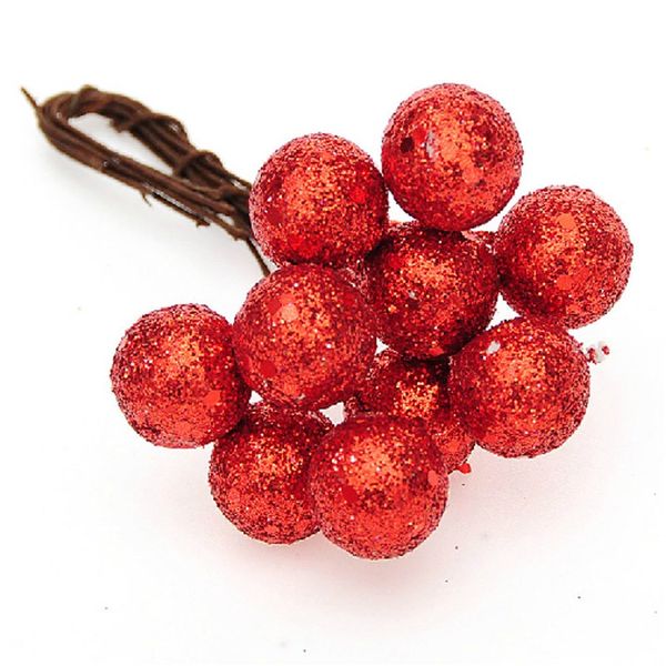

wholesale-christmas 10pcs tree shiny fruit ball decoration ornament gold silver red decor for home and party supplies