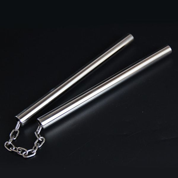 

Combined Stainless Steel Nunchakus Self-Defense Nunchaku Non-Slip Actual Combat Nunchakus Combo Short Stick Silvery Martial Art Supplies