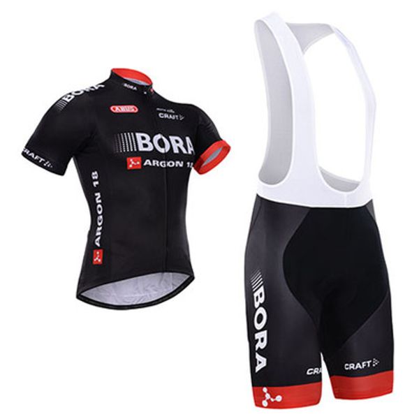

new arrive 2015 bora pro team cycling jersey bib short pants with gel pad ropa de ciclismo maillot bike wear cycling clothing set, Black;red