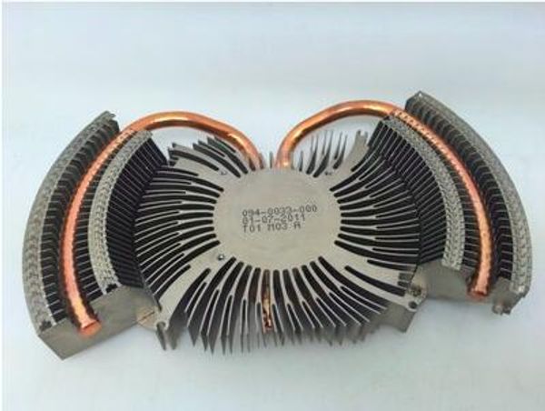 copper heatsink fan 100W high power LED radiator with 2 heatpipe for projector lamp radiator