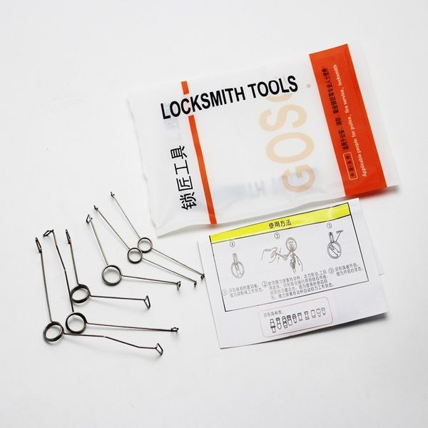 Набор блокировки Goso 6pcs Spring Push -Bar Locksmith Tools