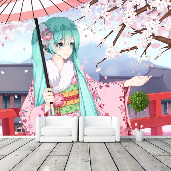 Hatsune Miku Photo Wallpaper Japanese Anime Wallpaper Custom 3d