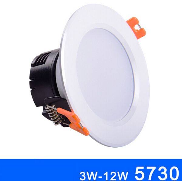 

super bright round led downlight 3w 5w 7w 9w 12w ac85-265v white warm white nature white led lamps for home decoration epistar chip