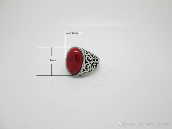 12шт женские бирюзовые каменные кольца Gemstone Antique Silver Ring