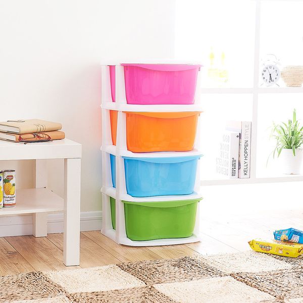Full Of Clothes Storage Cabinets Plastic Drawer Lockers Baby Toy
