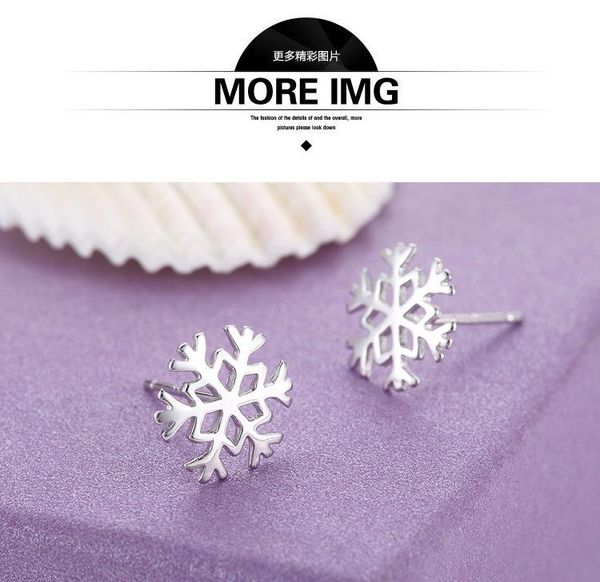 Nuovo arrivo in argento sterling 925 brillanti orecchini a forma di corona di diamanti gioielli alla moda fiocco di neve bel matrimonio/regalo di fidanzamento