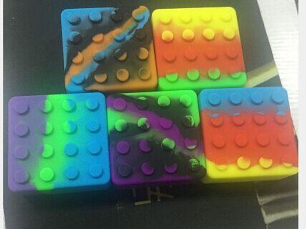 

60 x 60 mm large sqaure nonstick silicone jars dab wax vaporizer oil container silicone storage container 60 ml