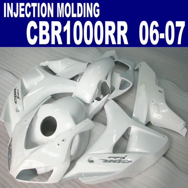 

injection molding abs fairing kit for honda cbr1000rr 06 07 all white cbr 1000 rr 2006 2007 bodywork fairings set vv12