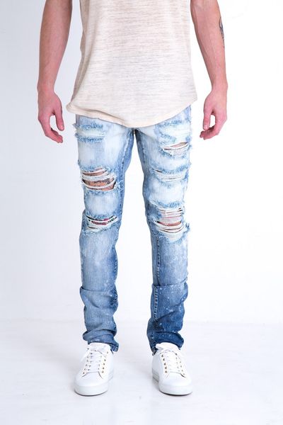 

men's jeans designer pants snow white blue destroyed zipper slim denim biker skinny jeans ripped leggings clothing