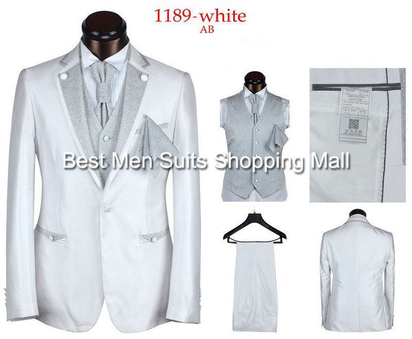 

wholesale-fashion men's business suits black and white wedding suit for, White;black