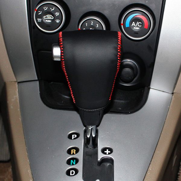 

gear cover hyundai tucson automatic gear knob cover auto interior decoration car styling genuine leather gearshift cover diy