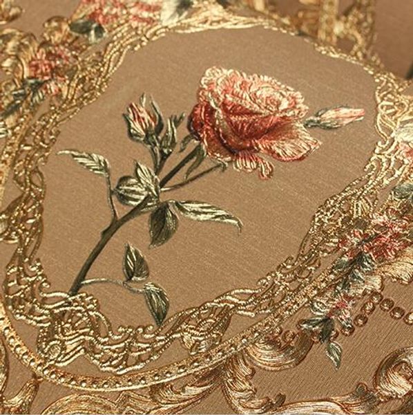

Новый роскошный Европейский золотой цветочные обои роскошные розы фон обои для спальни 3D золотой фольги обои фреска