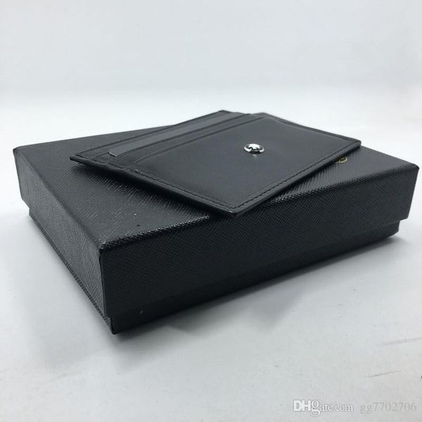 

Черный Натуральная Кожа Держатель Кредитной Карты Кошелек Высокого Качества Тон