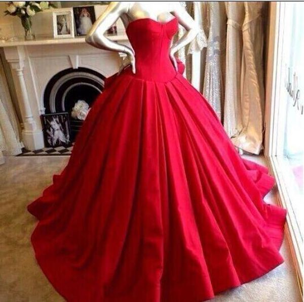 red black ball gown