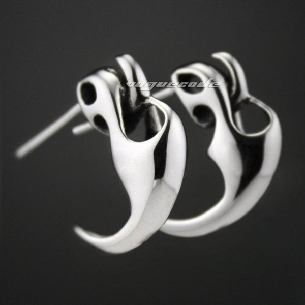 

925 sterling silver eagle claw mens biker rocker stud earring 8m004, Golden;silver