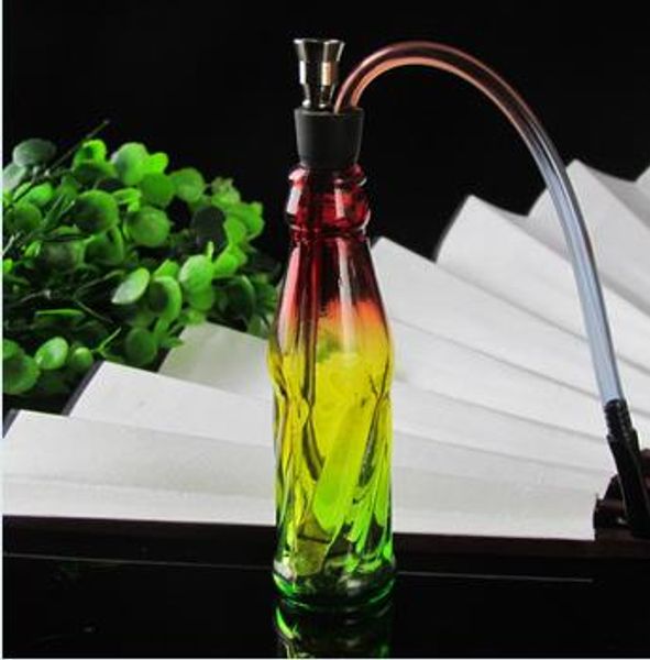 Taşınabilir renk kalın kola şişesi cam pot, yüksek- 12cm genişliği 4cm, yüksek 13.5cm genişliği 6,5cm, toptan cam nargile, ücretsiz kargo, büyük