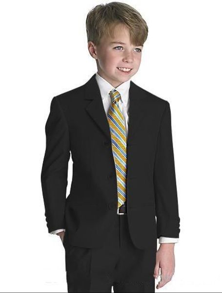 

new arrivals three buttons black notch lapel boy' formal wear occasion kids tuxedos wedding party suits (jacket+pants+tie) k73