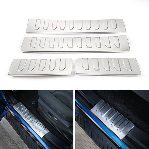

inner entry guard threshold decoration bar stainless steel car interior accessories fit for ford f150 2015-2016