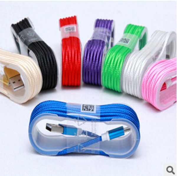 

1.5 м Micro USB Кабель Плетеный Ткань Зарядное Устройство Синхронизации Данных Нейлон