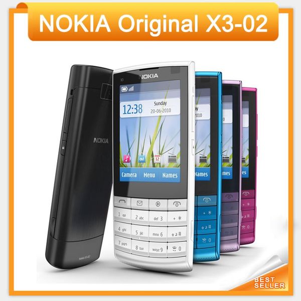 

Праздничная распродажа оригинальный Nokia X3-02 3G мобильный телефон 5.0 MP с русской кла