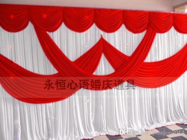 

2016 Newly Design 20ft By 10ft White Color Wedding Backdrop Curtain \ Stage Background Cheapest Price Free shipping