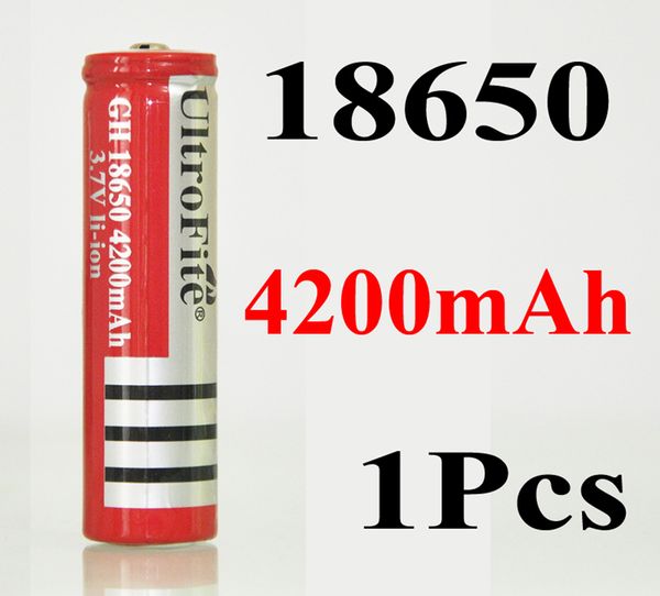 

1pcs rechargeable gh 18650 battery 4200mah 3.7v li-ion 18650 batteries for laser pointer pen flashlight toys red ing