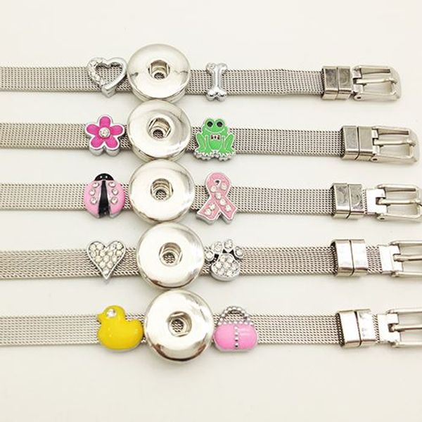 

ball Stainless Steel Snap button jewelry bracelet BV399 (fit 18mm 20mm snap ) noosa snap chunk jewelry