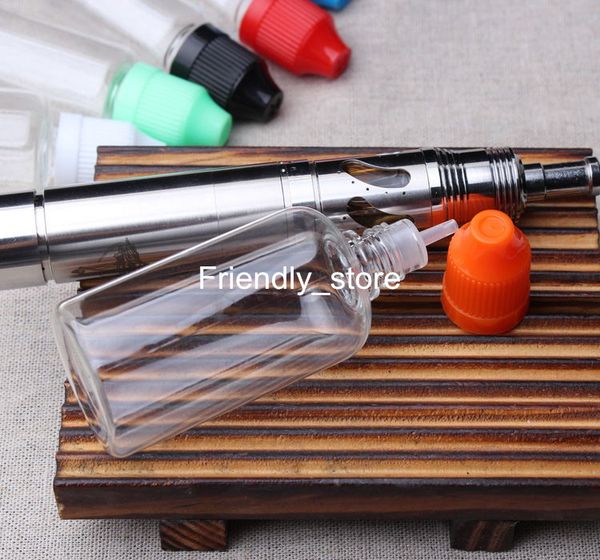 

Wholesale Clear PET Bottle With Colorful Child proof Caps 50ml Plastic Eye Dropper Bottles For Electronic Cigarette E Liquid Oil Bottle