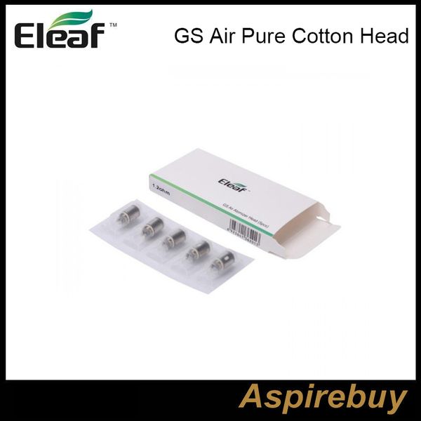 

Eleaf iSmoka GS Air Pure Cotton Head 1.2 ohm 0.75 ohm Gsair двойные катушки замена катушки для GS Air Tank GS Air 2 распылитель 100% оригинал